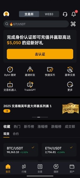 bybit交易所中文版给别人转币